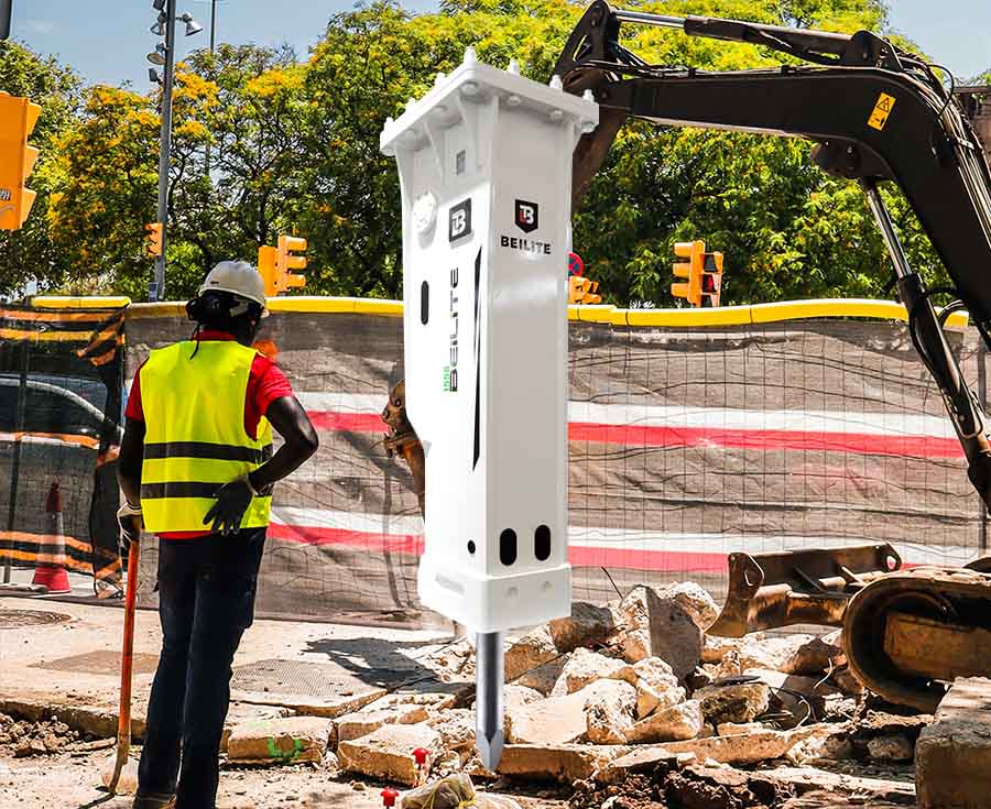 Beilite Sound Surpresed Hydraulic Breakers for Demolition Task